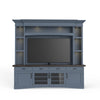 AMERICANA MODERN - DENIM 92 in. TV Console with Hutch, Backpanel and LED Lights