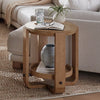 ESCAPE Round End Table with Shelf