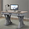AMERICANA MODERN - DOVE 56 in. Power Lift Desk (from 23 in. to 48.5 in.) (AME#256T and LIFT#200WHT)