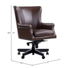 DC#129 Verona Brown - DESK CHAIR Leather Desk Chair