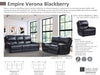 EMPIRE - VERONA BLACKBERRY Power Sofa