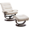 KNIGHT - OYSTER Manual Reclining Swivel Chair and Ottoman