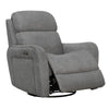 QUEST - UPGRADE CHARCOAL Swivel Glider Cordless Recliner - Powered by FreeMotion