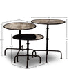 CROSSINGS THE UNDERGROUND Accent Table of 3 (Made of Iron & Mirror)